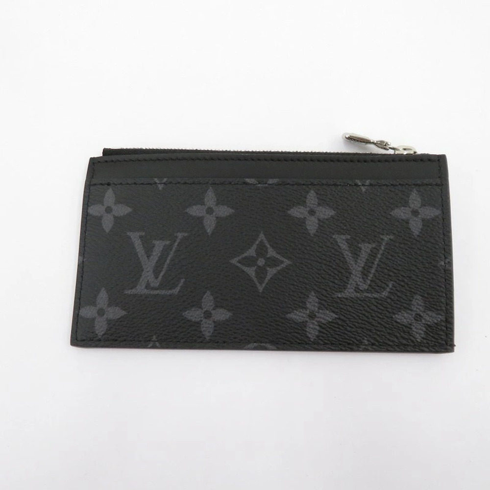 LOUIS VUITTON Monogram Eclipse Black Coin Card Case Black